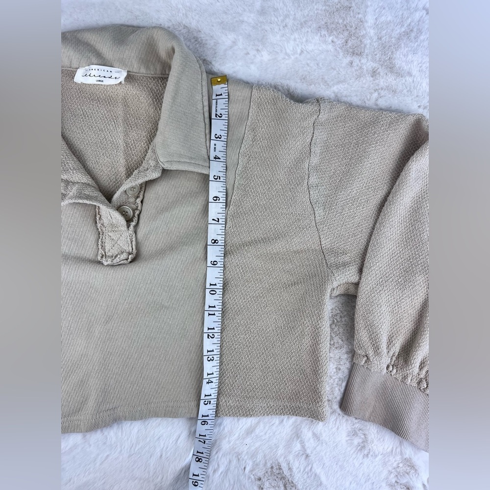 American Thread Pullover Cropped Top Size Large - Picture 3 of 7